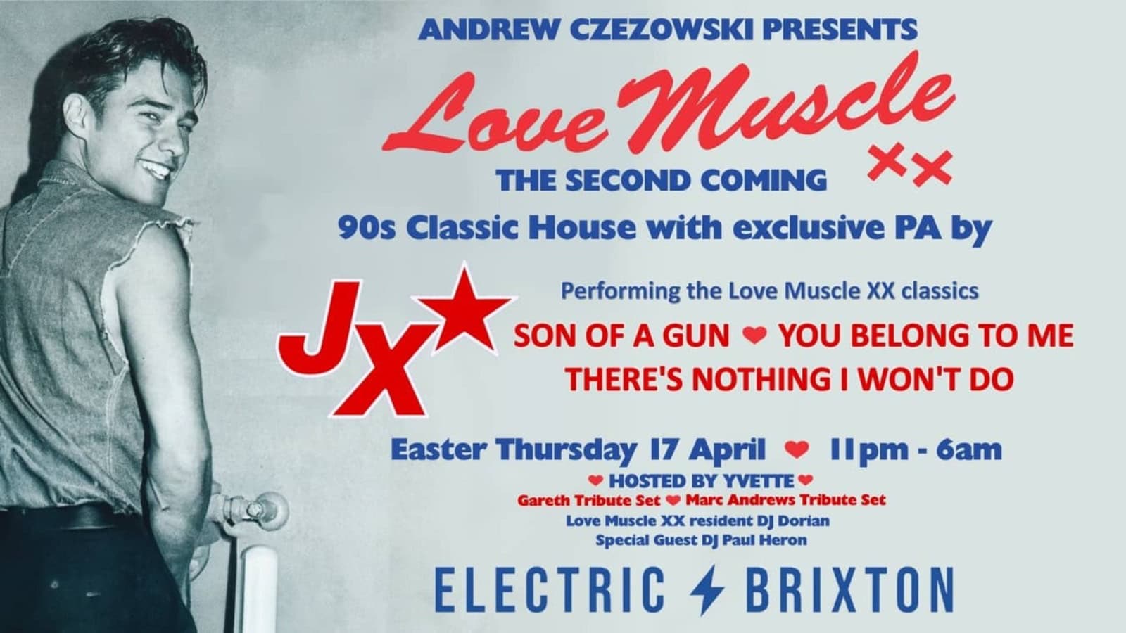 Good Boys go to church at Easter – Bad Boys go to LOVE MUSCLE xx