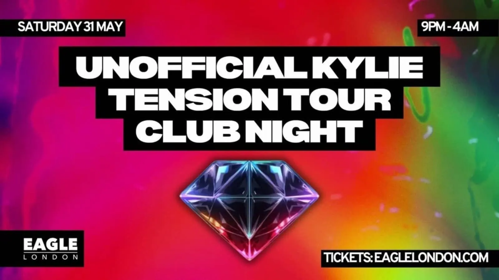 Kylie party at gay club Eagle London on 31st May 2025.