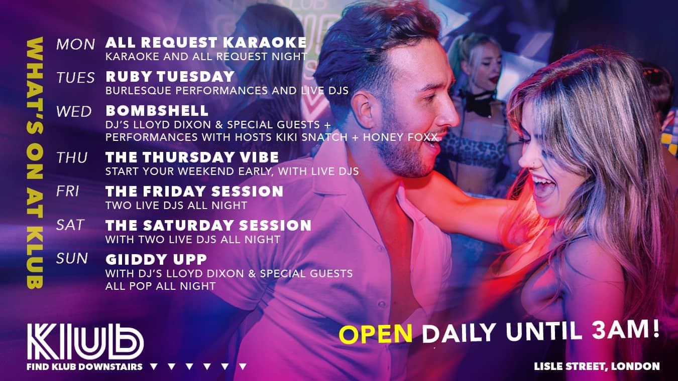 Thursday Vibe at Klub in Soho, an independently owned night club.
