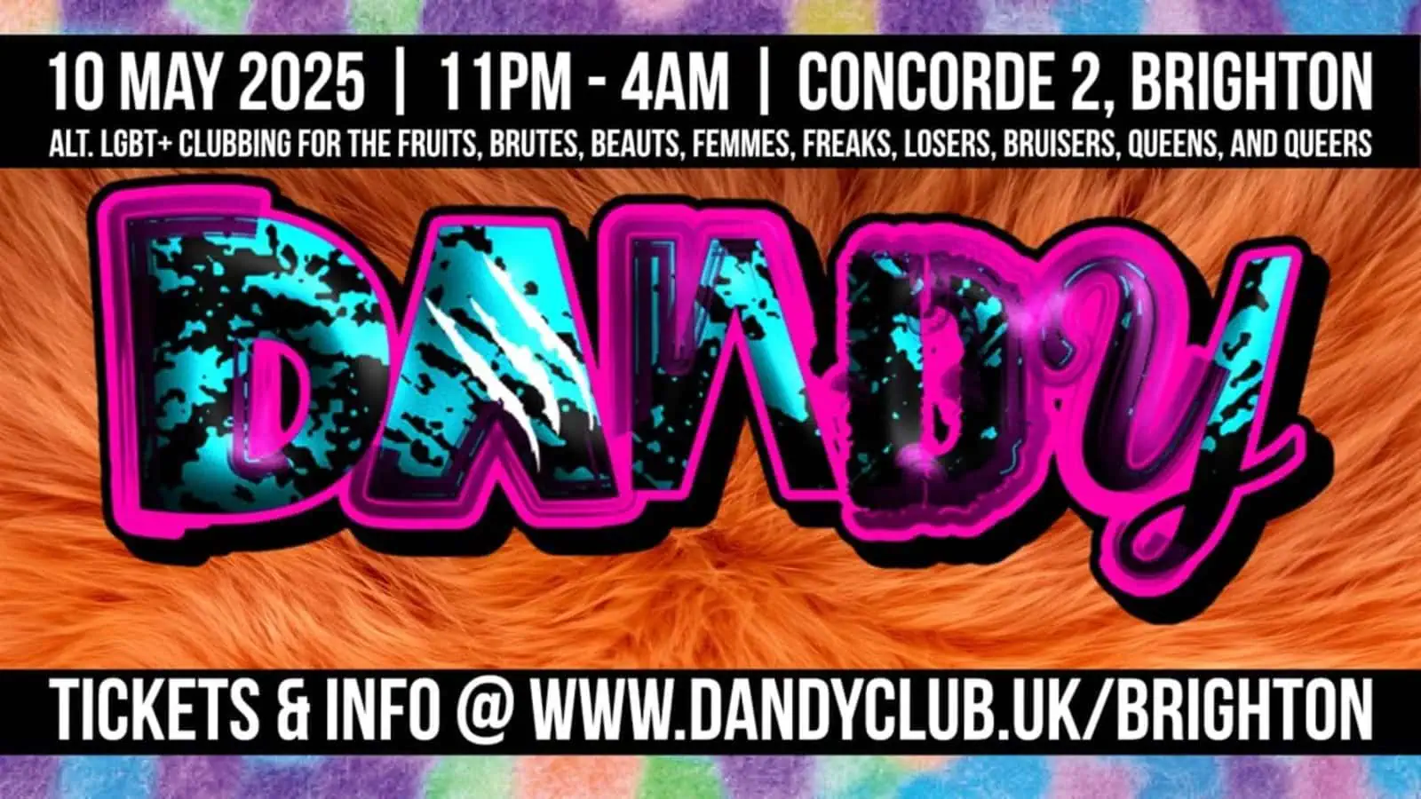 Dandy LGBTQ club goes to Brighton at Concorde2, 10th May 2025