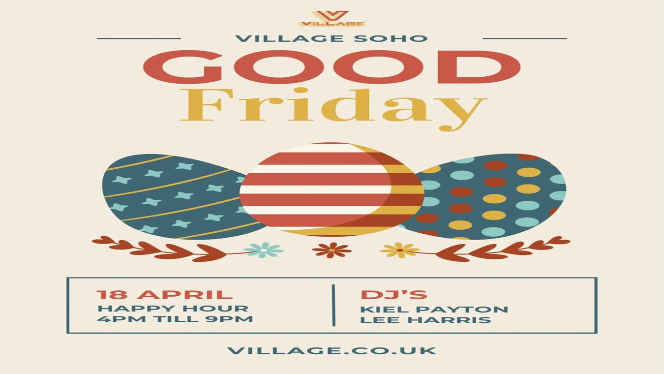Easter Friday at gay bar The Village in Soho, London.