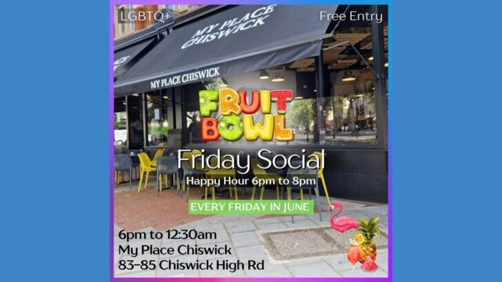 Fruit Bowl is an LGBTQ event on a Friday throughout June 2025.