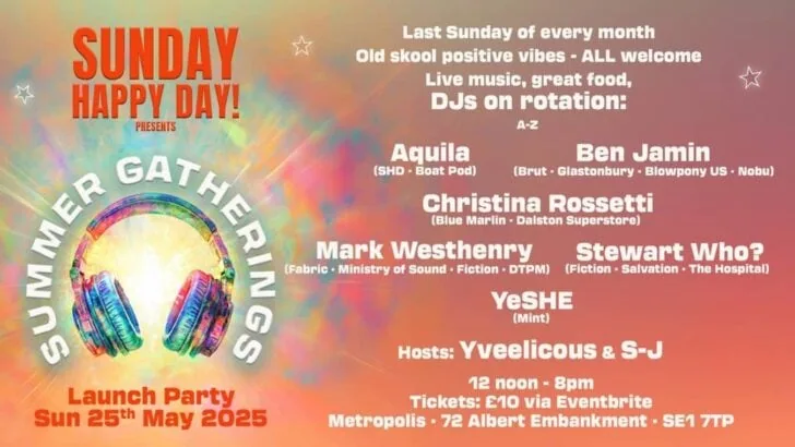 Happy Sunday queer club day party in Vauxhall, London, on the 25th May 2025.