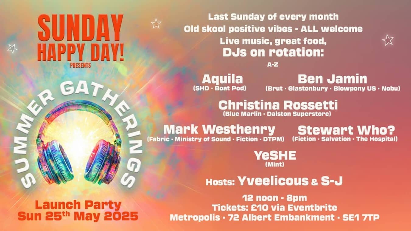 Happy Sunday queer club day party in Vauxhall, London, on the 25th May 2025.