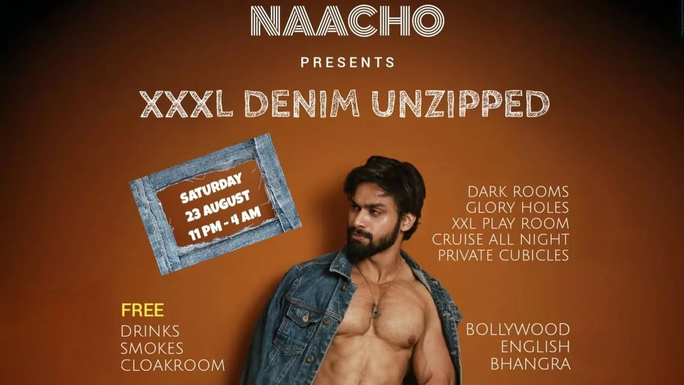 Naacho is a gay xxl club for South Asian men at Bunker Bar in London.