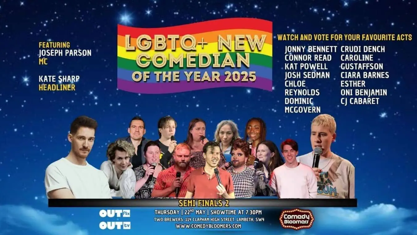 LGBTQ+ New Comedian Of The Year 2025 Semi Final 2, on 22nd May 2025 in London.