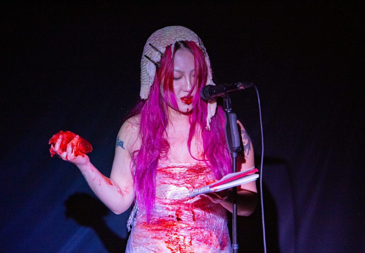 Photo by Pete O’Shea (ig@peteosheaphotography) taken at Abintra8: the Land of Sand in "From Performativity to Body Politics: The Metaphorical Myths and Rituals of Artist Scarlett Wang" by Freya Fan