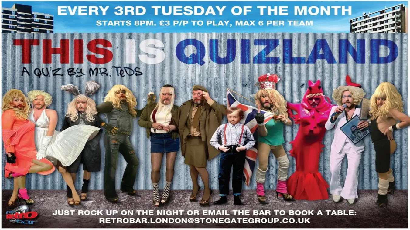 Quizland at Retro Bar in London.
