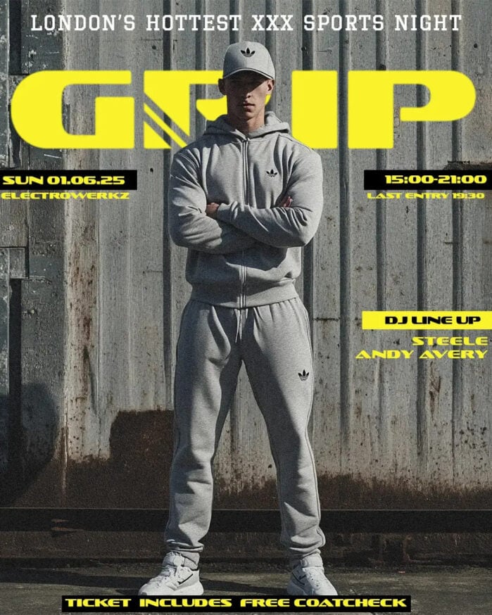 GRIP: your XXX Sports Night at Electrowerkz night club