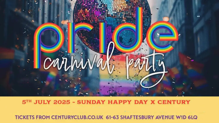 Century Club throws open its doors for Pride: SHD presents the Pride Carnival Party, 5 July ’25 (4pm-1am)