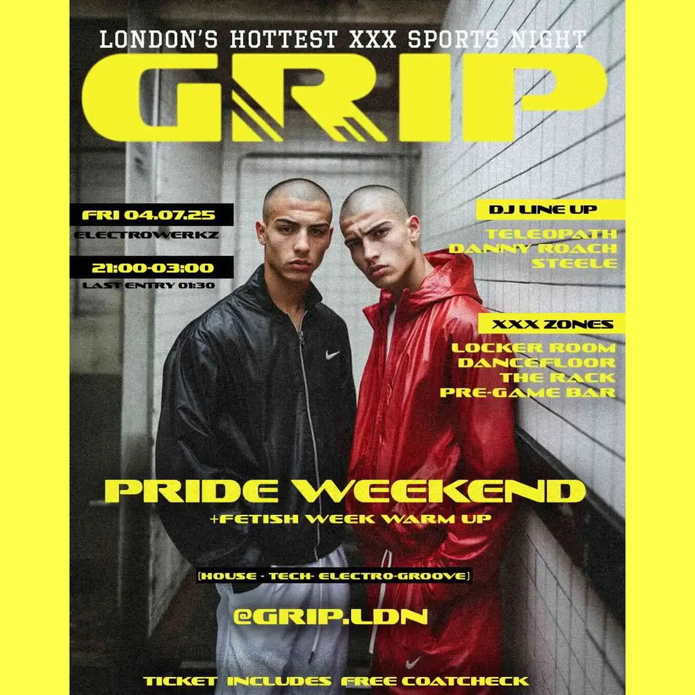 Grip is a xxx gay sports night at Electorwerkz in London.