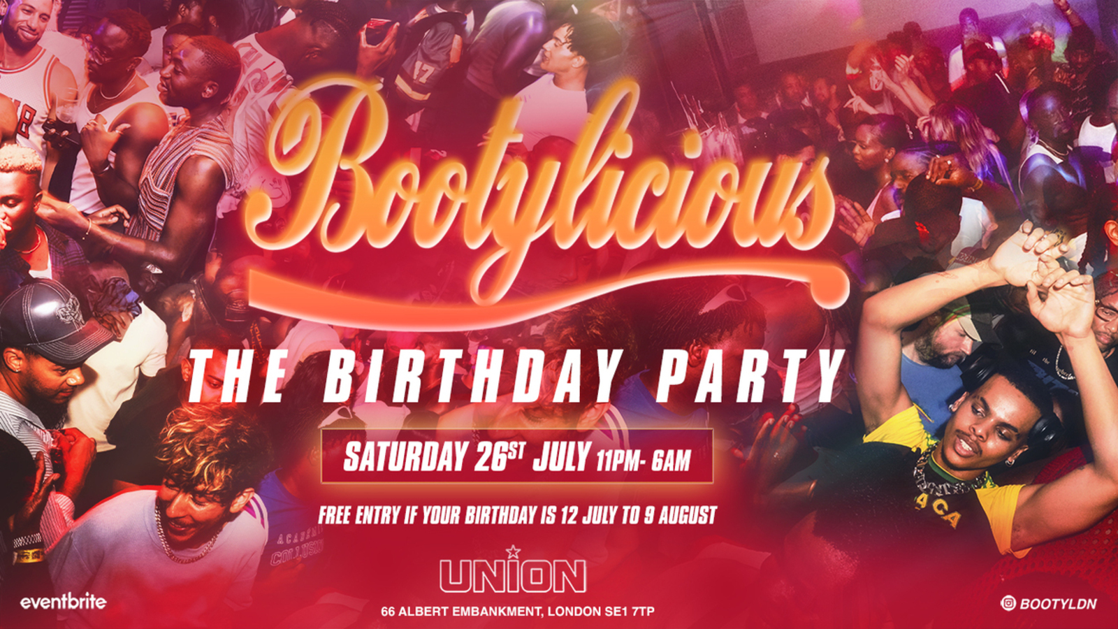 Bootylicious Birthday Party at Club Union, 26 July ’25