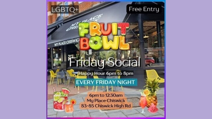 Celebrate Summer with Fruit Bowl Friday Socials at My Place Chiswick. Free Entry.