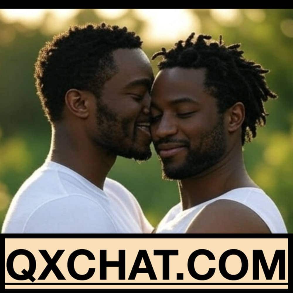 QXChat.com two Black men embracing