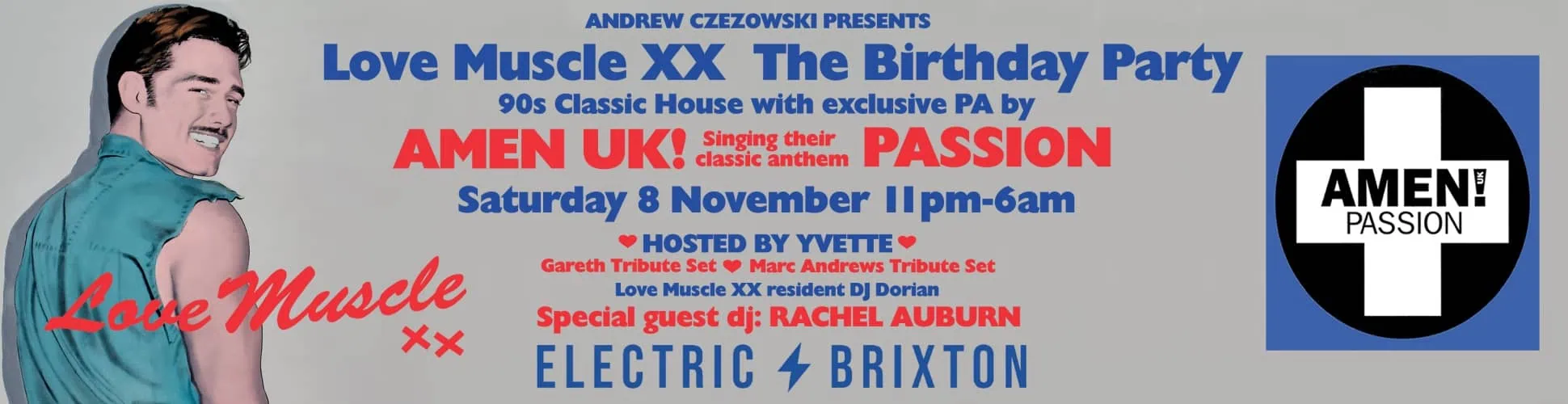 Love Muscle is a gay club night that is next at Electric Brixton club in London.
