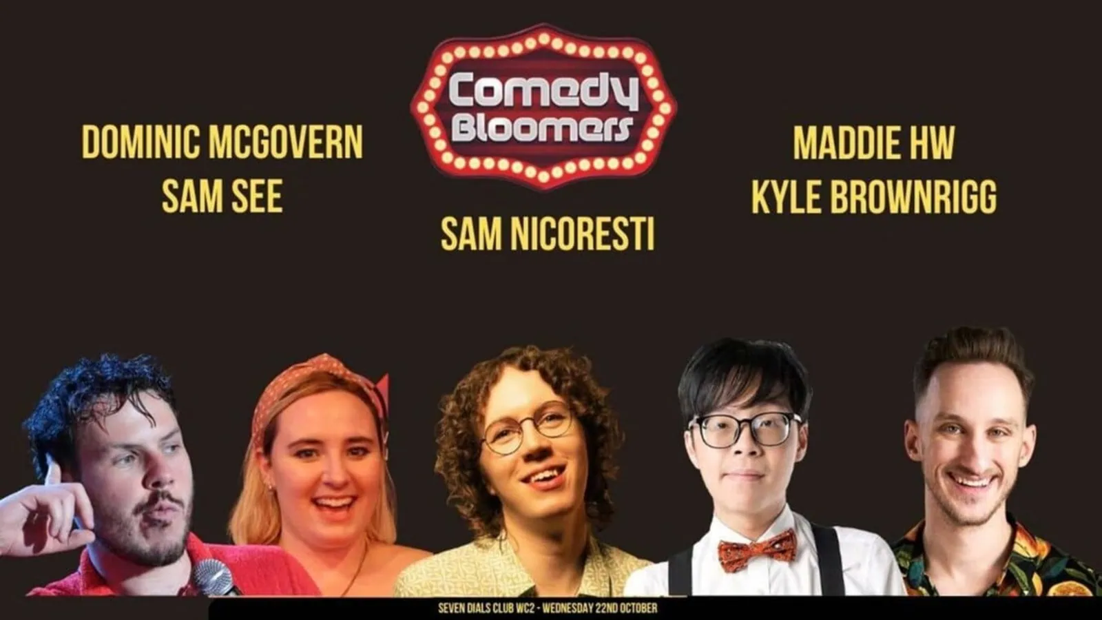 Get ready for an uproarious night of LGBTQ+ laughter as Comedy Bloomers returns on 22 October '25 to Seven Dials, London