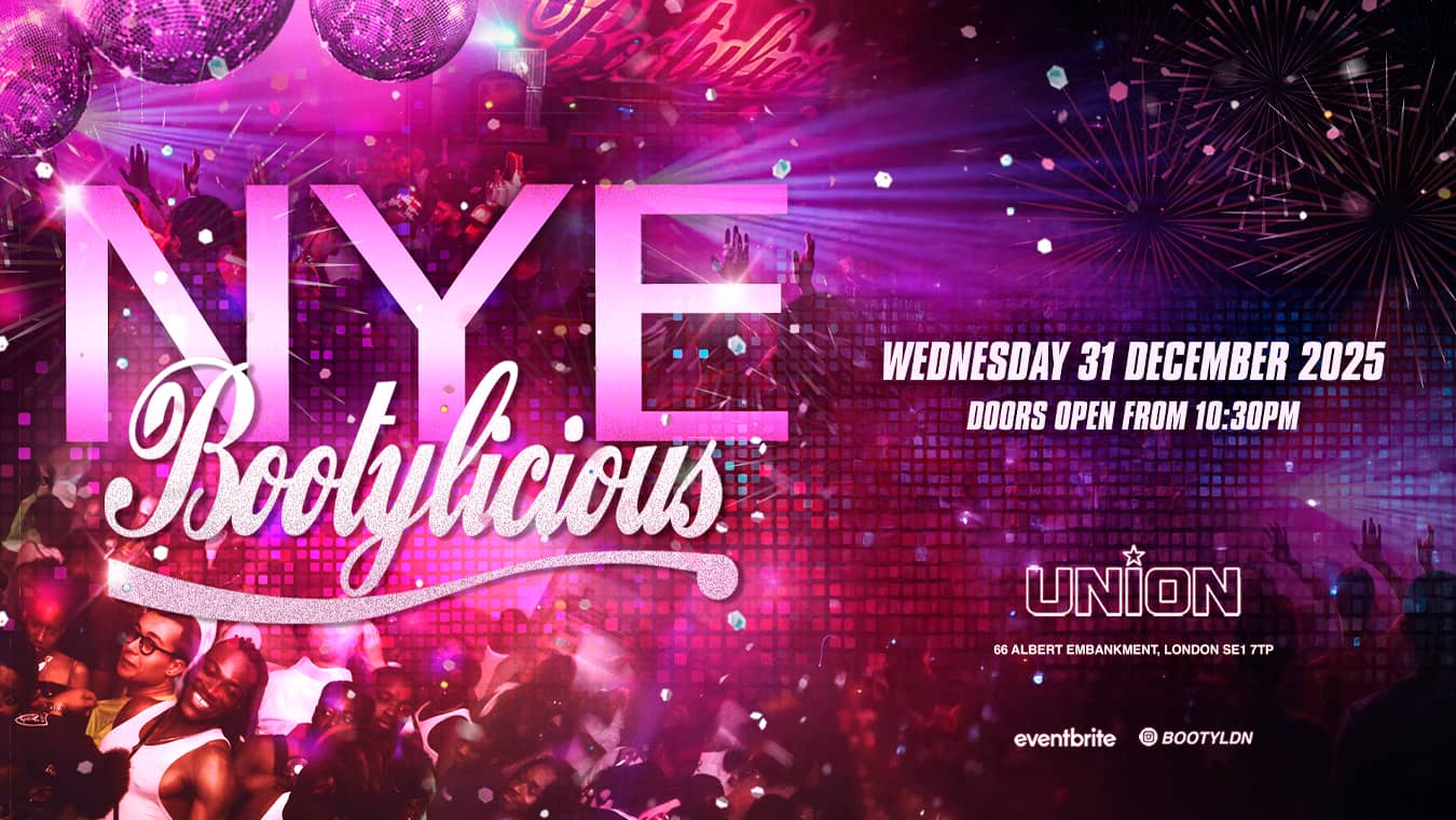 Bootylicious NYE London gay Black party at Club Union in Vauxhall, South London.