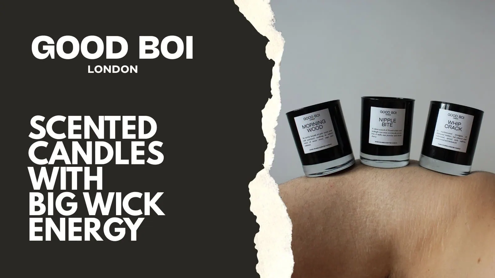 GOOD BOI produce queer scented candles for Christmas with a discount code