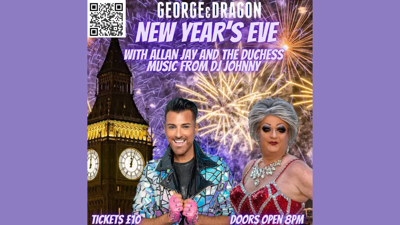 New Year's Eve party at The George and Dragon gay bar in London.