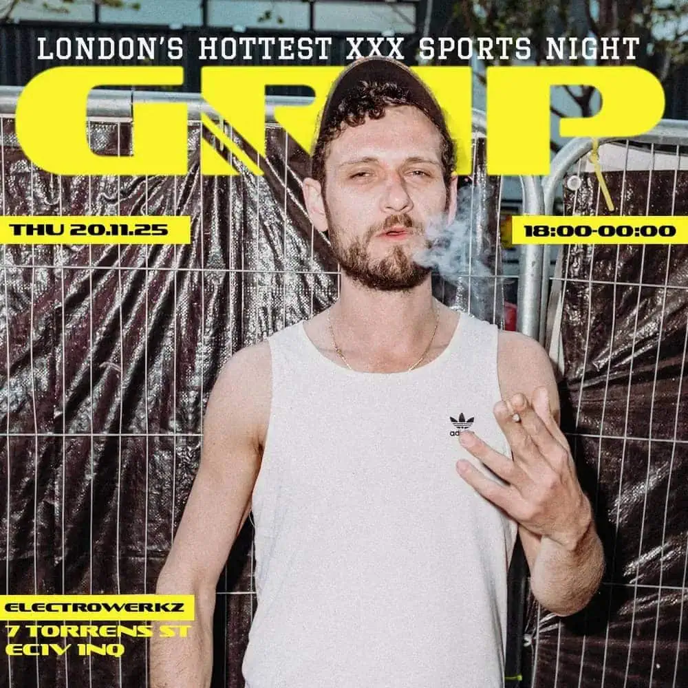 GRIP gay sports might at Electrowerks club in London.
