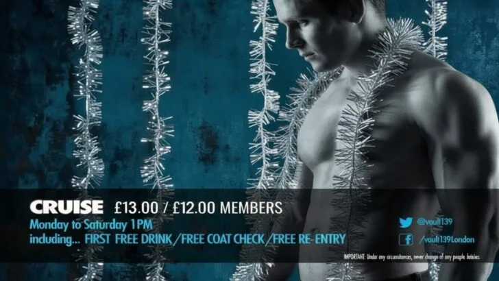 Gay cruising on Boxing Day in London at Vault 139.