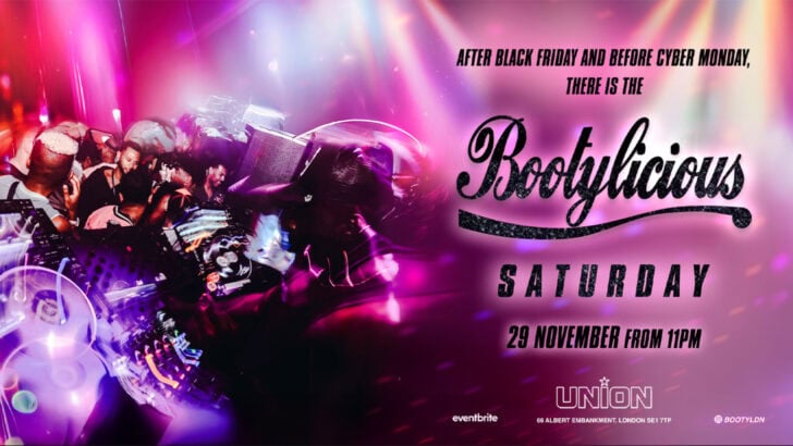 Bootylicious Saturday Pure and Simple at Union on Saturday 29 November ’25