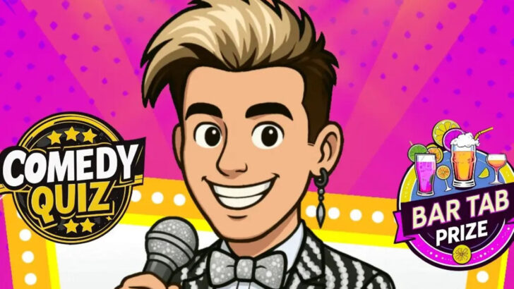 Comedy Quiz Night at The Village gay bar in Soho, London, every Tuesday night.