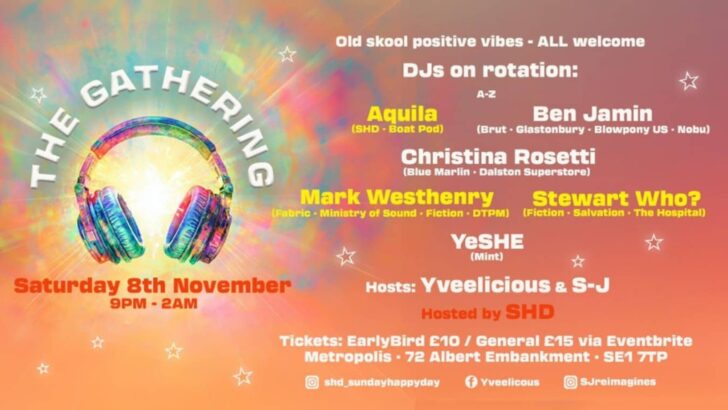 The Gathering is a new Saturday House Party at Metropolis, Saturday 8 November ’25 (9pm-2am)