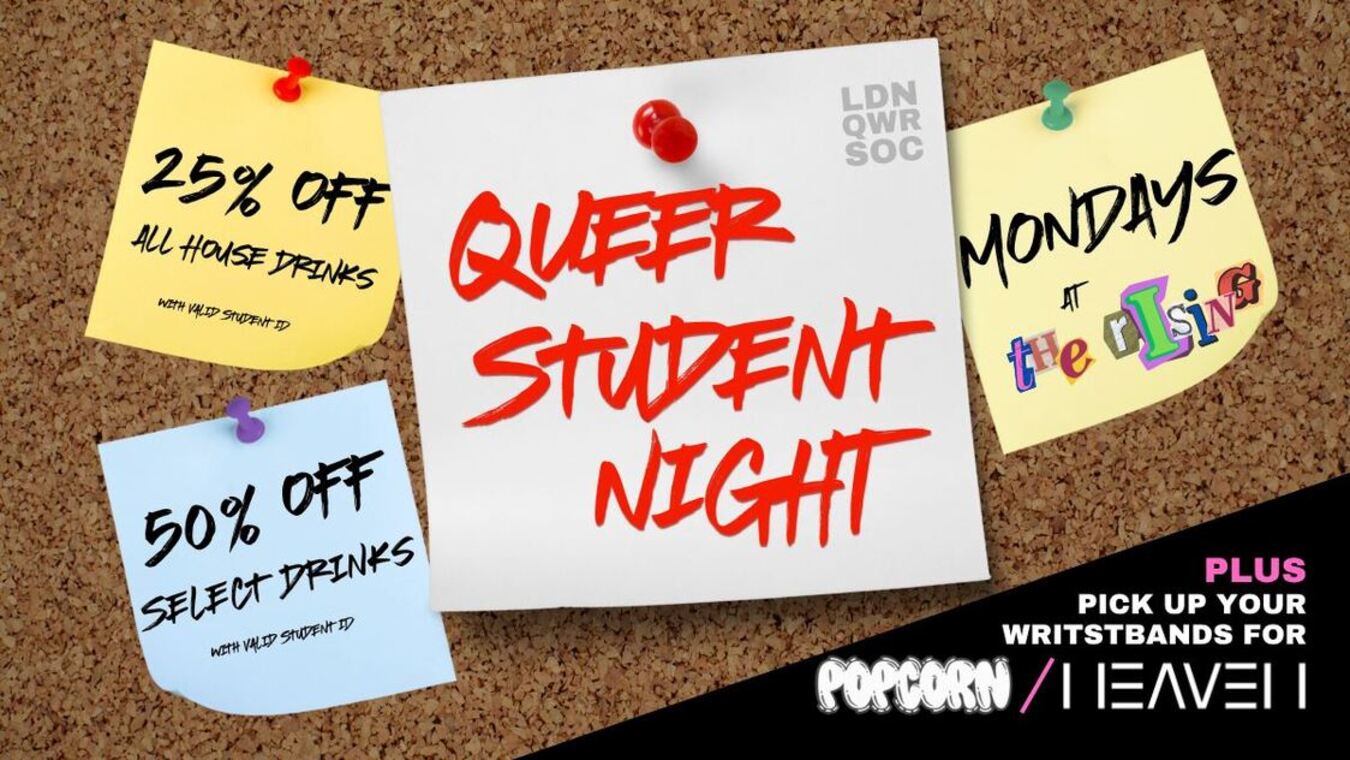 The Rising Student Night where you can pick up your wristbands for Popcorn.