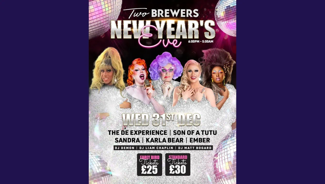 New Years Eve at The Two Brewers gay bar in South London.