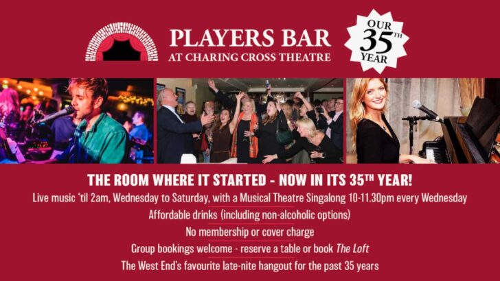 Players Bar in London's Charring Cross Theatre.