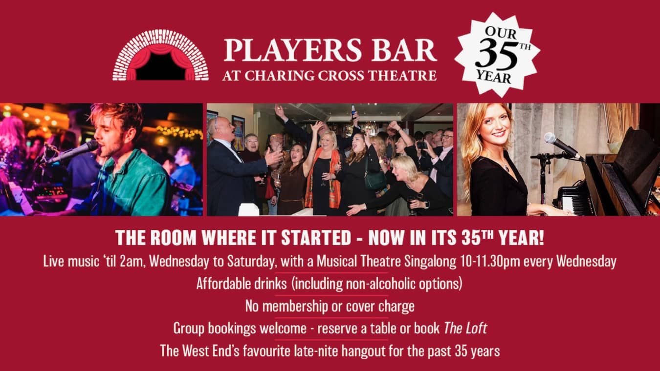 Players Bar in London's Charring Cross Theatre.