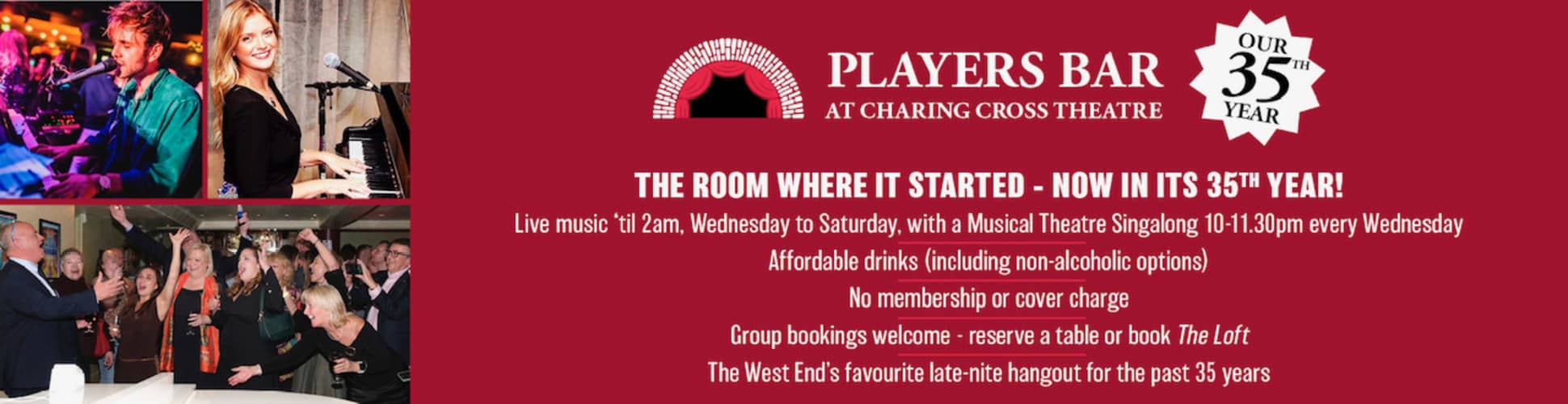 Players Bar in London's Charring Cross Theatre.