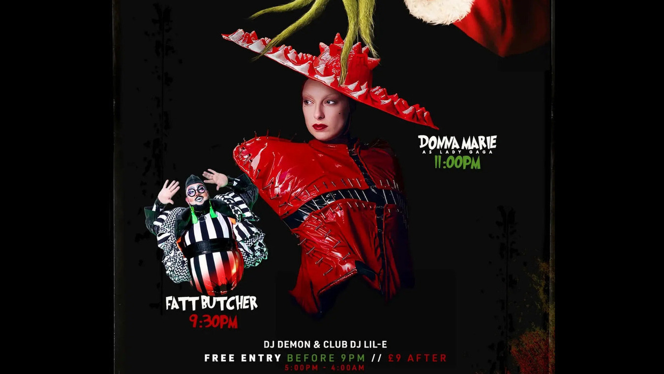 A GAGA CHRISTMAS with Donna Marie at The Two Brewers LGBTQ bar in Clapham, South London.