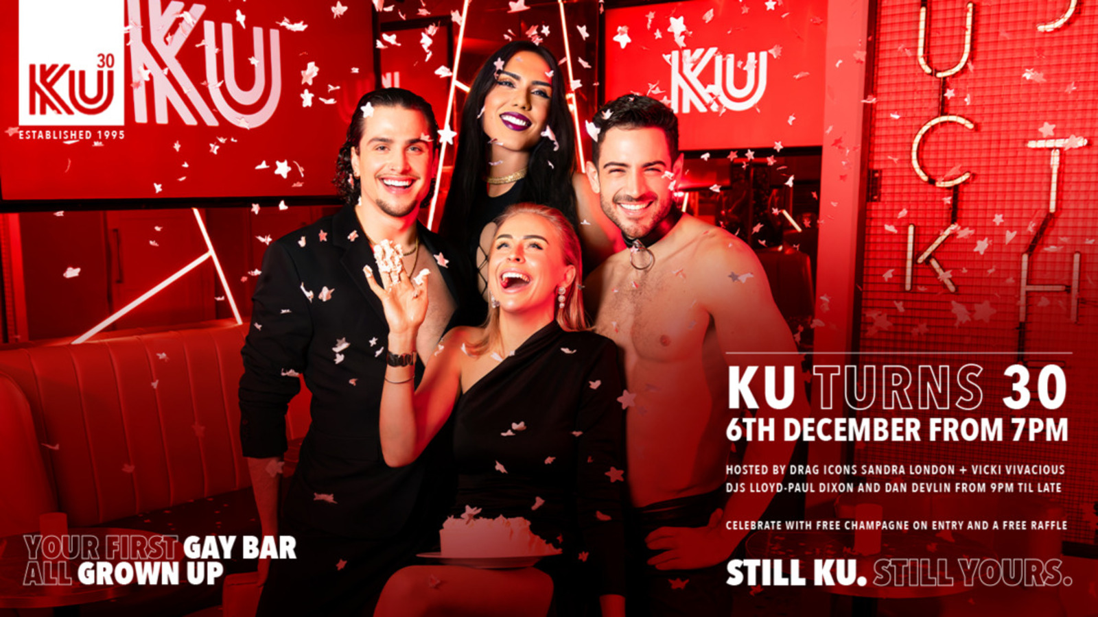 Celebrate 30 years with Ku – Enjoy 30% OFF DRINKS* and a fabulous birthday party on the 6 December 2025