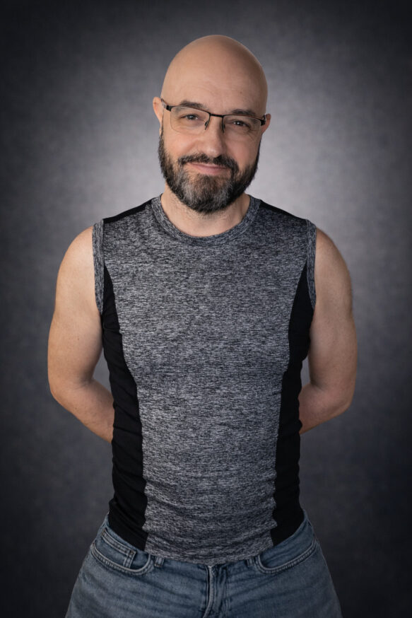 Photo of DJ Cactushead promoter of Honey Honey at Electrowerkz gay club in London.