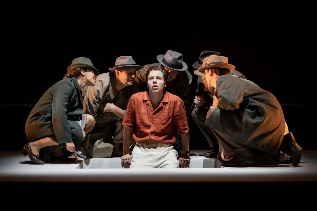 Stage photo of the critically acclaimed UK tour of The Talented Mr Ripley, which returns January to May 2026