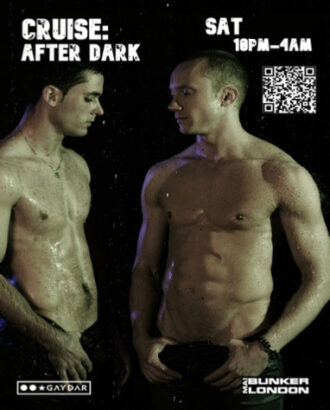 Cruise with Gaydar at Bunker Bar in Old Street London.