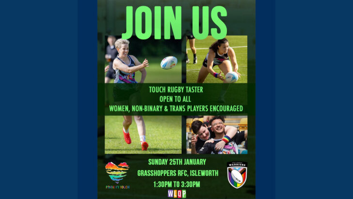 West London Queer Project touch rugby session.