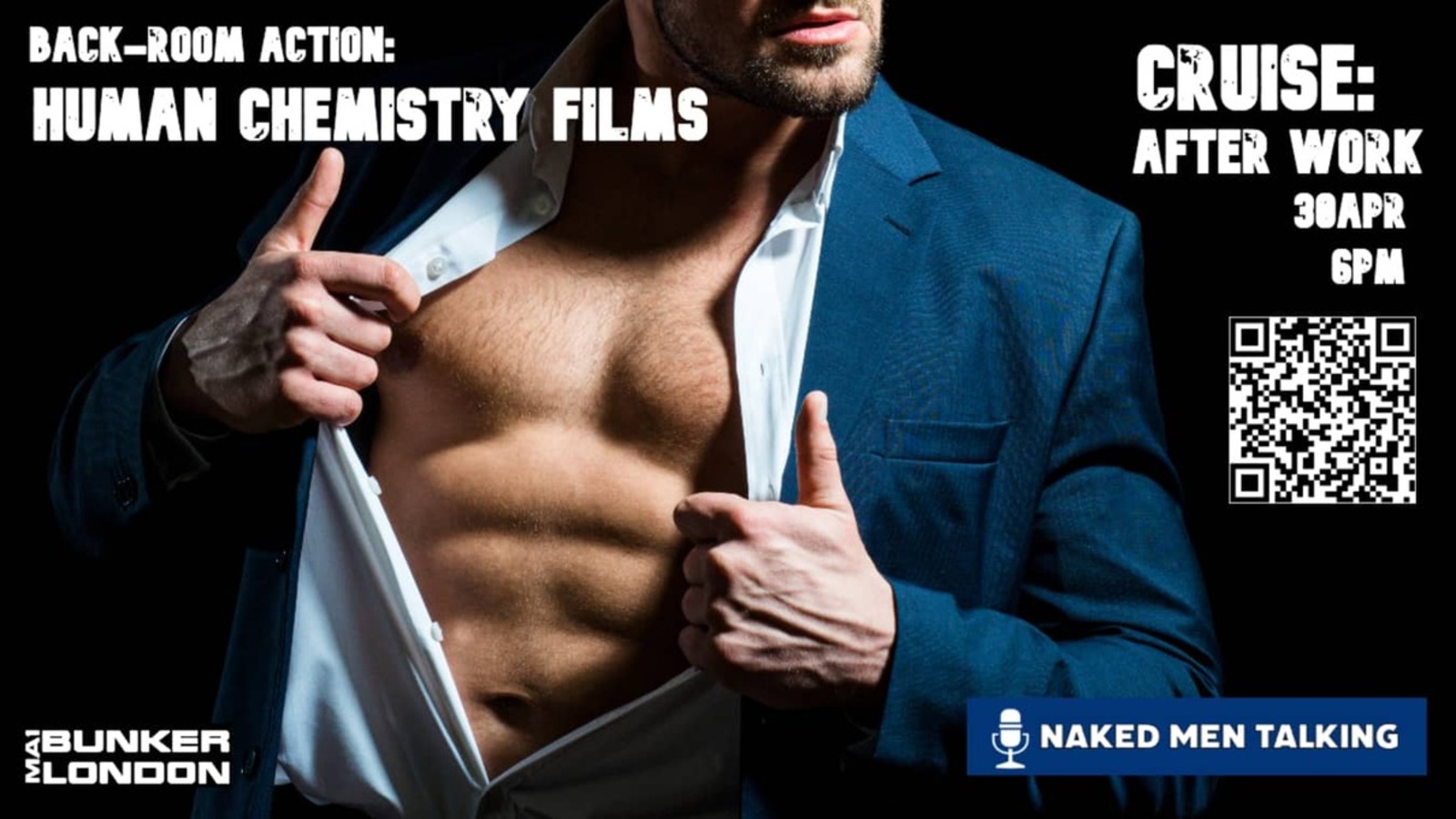 Cruise with Naked Men Talking at Bunker Bar In London