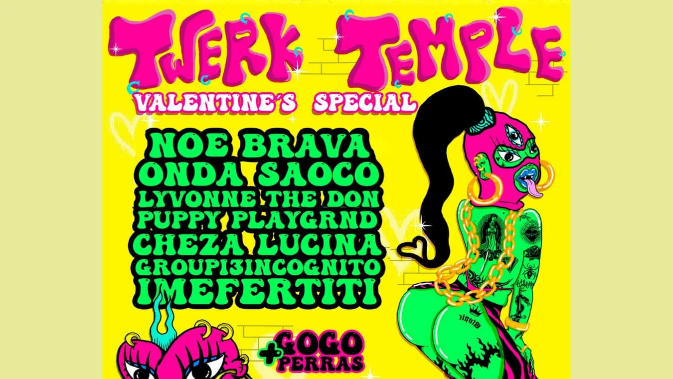 Popola Twerk Temple Valentine's queer party in London.