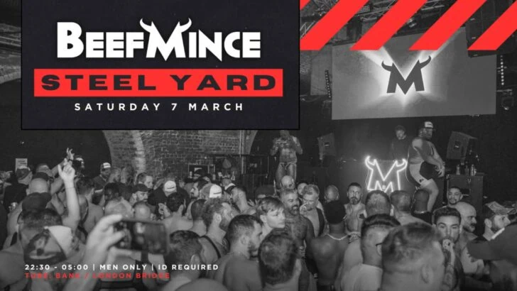 Beefmince gay club at Steelyard in the UK