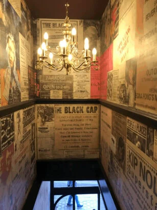 The Black Cap gay cabaret bar in Camden, London. View of interior.