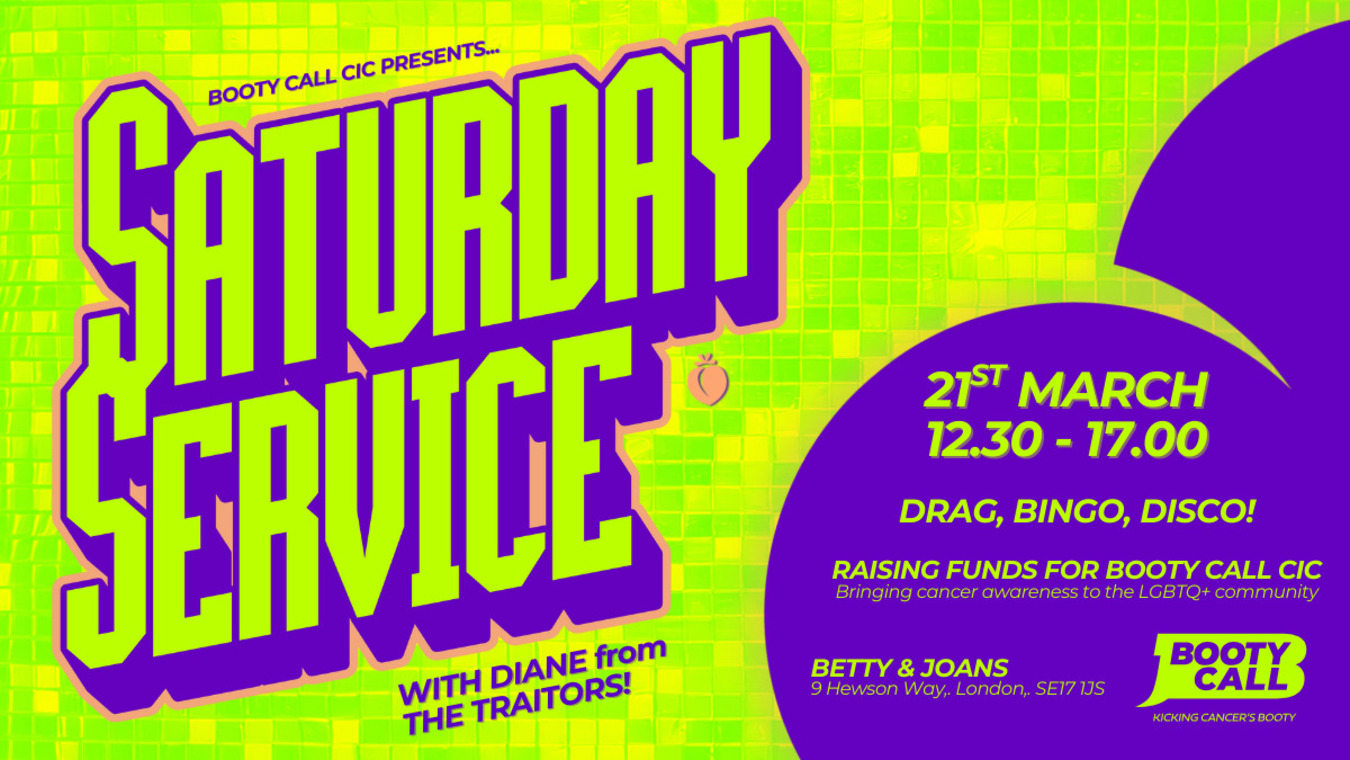 Booty Call gay club day party in London raising awareness about bowel cancer.