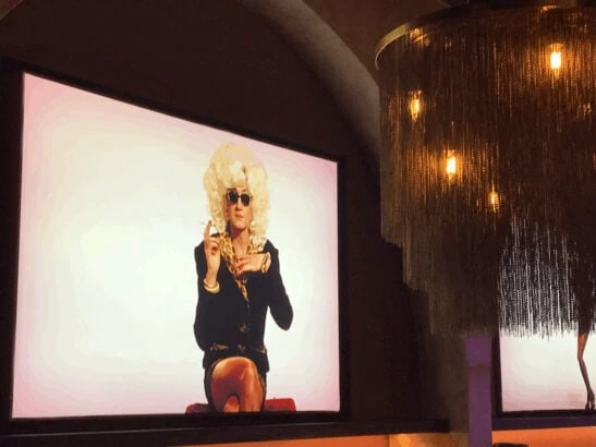 The Black Cap gay cabaret bar in Camden, London. View of interior.