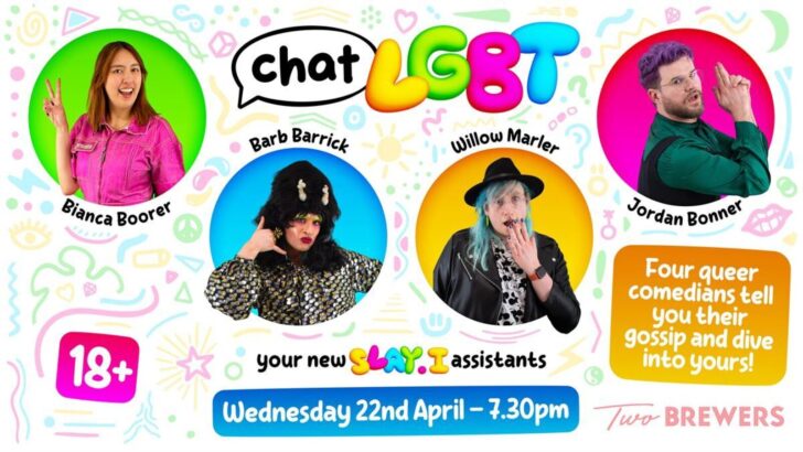 ChatLGBT Comedy at Two Brewers, 22 April 2026 (7pm)