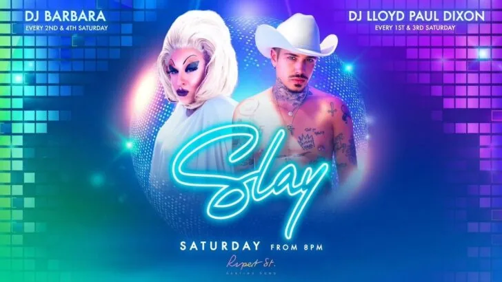 Slay is a DJ Night at gay bar called Rupert Street in London's Soho.