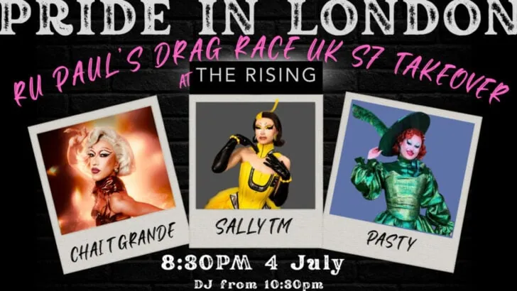 Pride Drag Show at London's The Rising gay bar in South London.