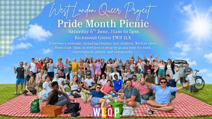 West London Queer project Pride Month Picnic on Richmond Gree, London.
