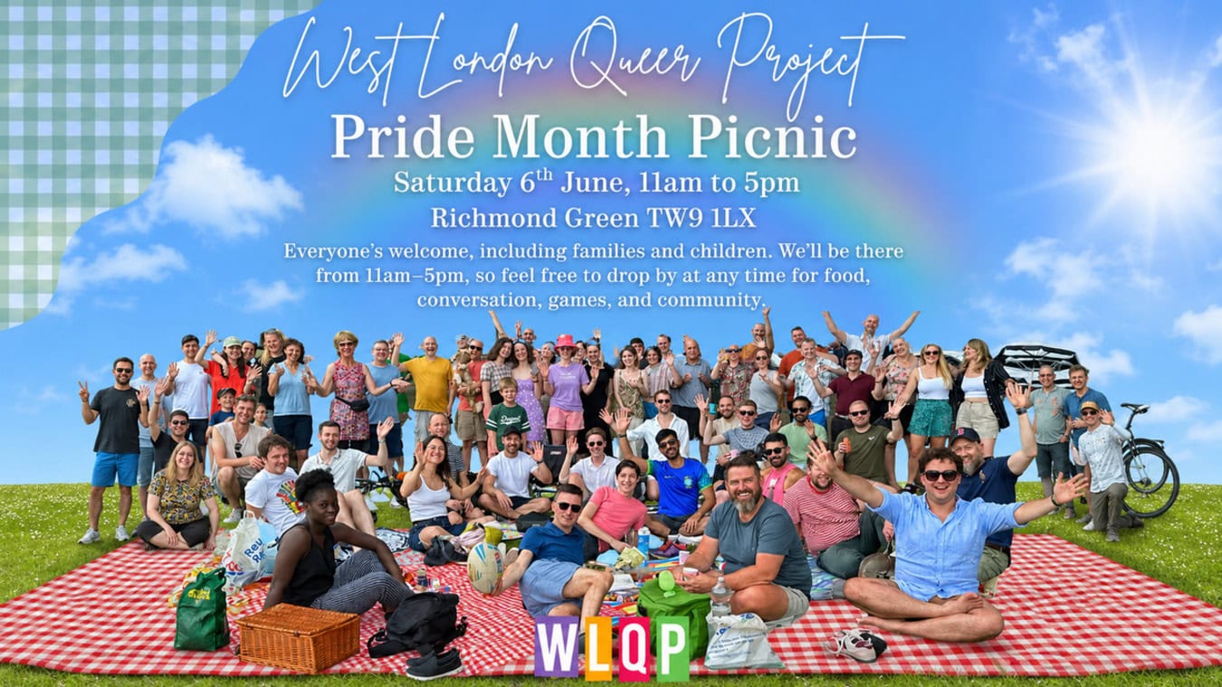 West London Queer project Pride Month Picnic on Richmond Gree, London.